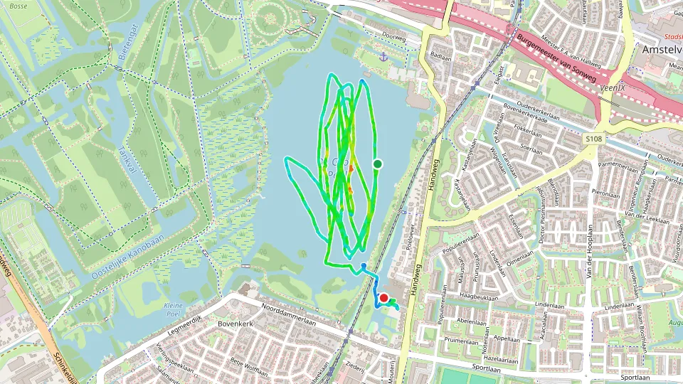 Route map of Windy morning on De Poel